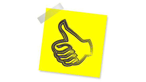 Post it thumbs up